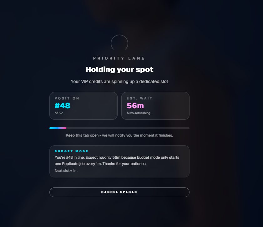 Kirkify uploader with drag-and-drop area and preview